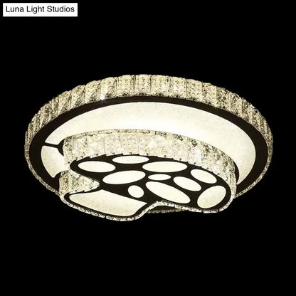 DecorBites™ DecorBites™ Modern Surface Mounted LED Ceiling Lamp with Clear Embedded Crystals - Loving Heart/Mushroom/Flower Design