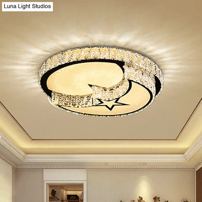 DecorBites™ DecorBites™ Modern Surface Mounted LED Ceiling Lamp with Clear Embedded Crystals - Loving Heart/Mushroom/Flower Design