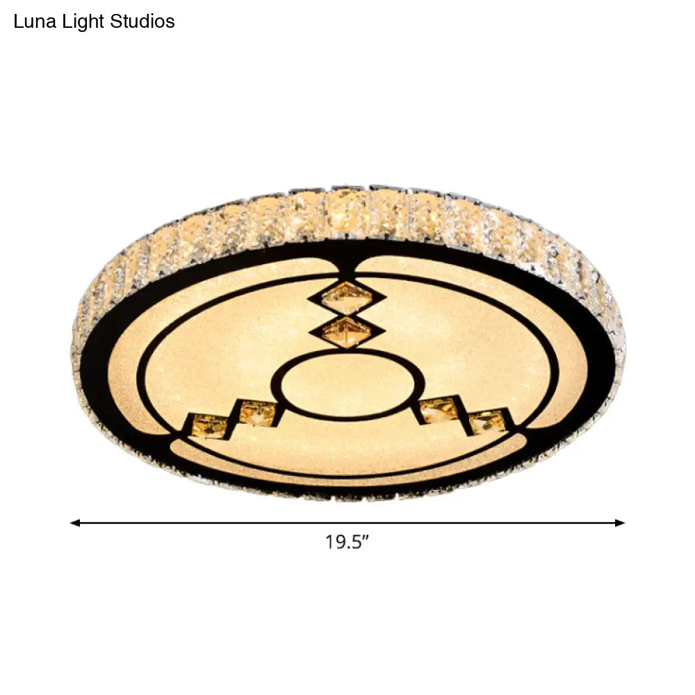 DecorBites™ DecorBites™ Modern Surface Mounted LED Ceiling Lamp with Clear Embedded Crystals - Loving Heart/Mushroom/Flower Design