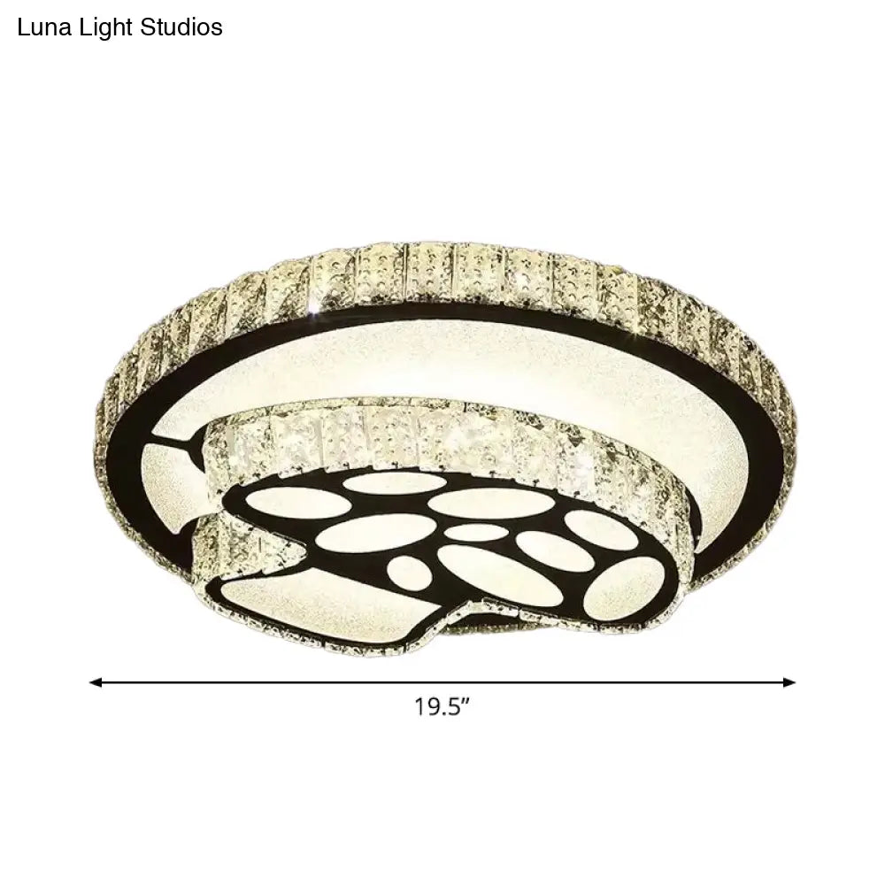DecorBites™ DecorBites™ Modern Surface Mounted LED Ceiling Lamp with Clear Embedded Crystals - Loving Heart/Mushroom/Flower Design