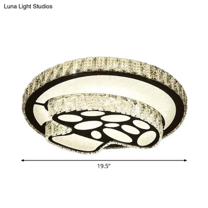 DecorBites™ DecorBites™ Modern Surface Mounted LED Ceiling Lamp with Clear Embedded Crystals - Loving Heart/Mushroom/Flower Design