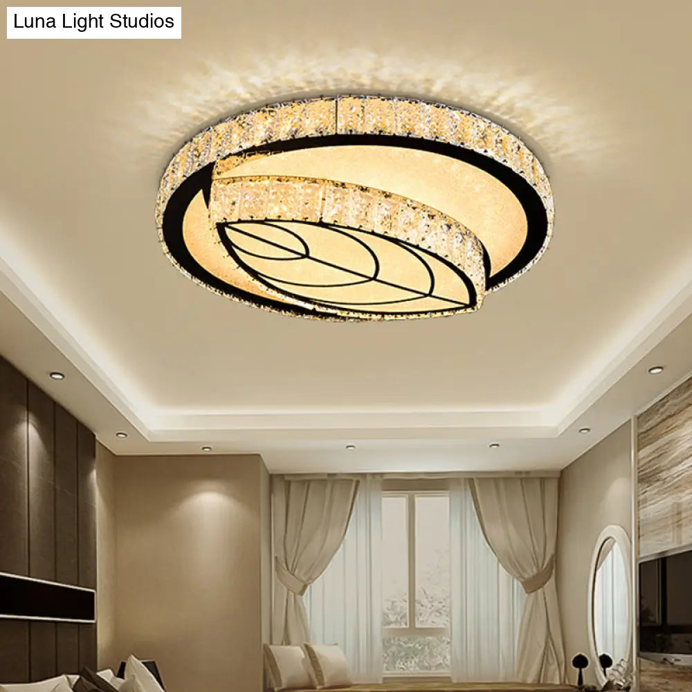 DecorBites™ DecorBites™ Modern Surface Mounted LED Ceiling Lamp with Clear Embedded Crystals - Loving Heart/Mushroom/Flower Design