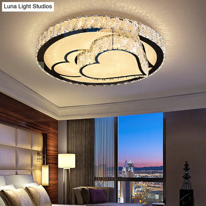 DecorBites™ DecorBites™ Modern Surface Mounted LED Ceiling Lamp with Clear Embedded Crystals - Loving Heart/Mushroom/Flower Design