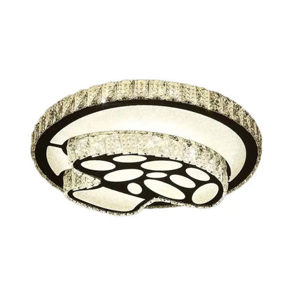DecorBites™ DecorBites™ Modern Surface Mounted LED Ceiling Lamp with Clear Embedded Crystals - Loving Heart/Mushroom/Flower Design