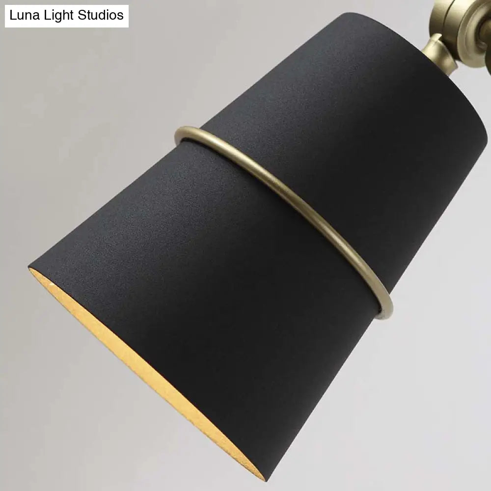 DecorBites™ DecorBites™ Modern Swing Arm Wall Light in Black/White for Hallway