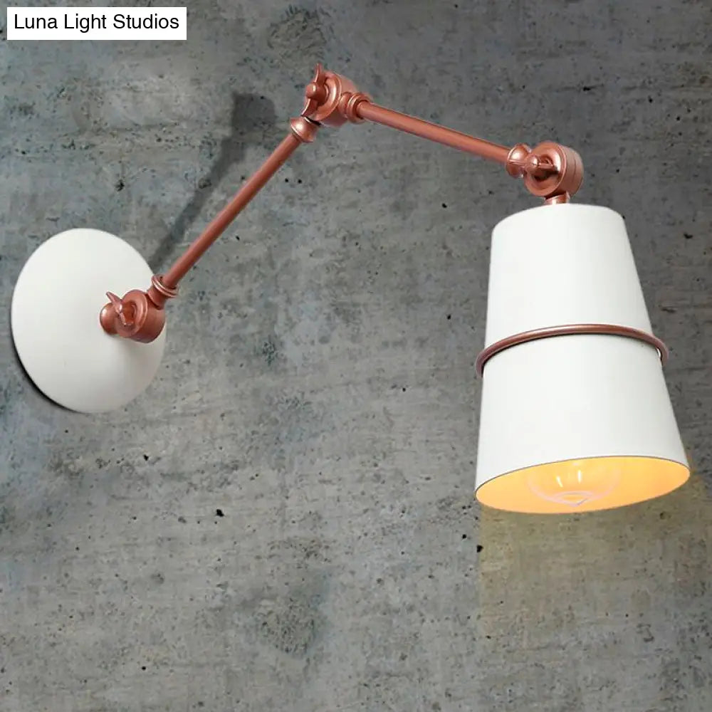 DecorBites™ DecorBites™ Modern Swing Arm Wall Light in Black/White for Hallway