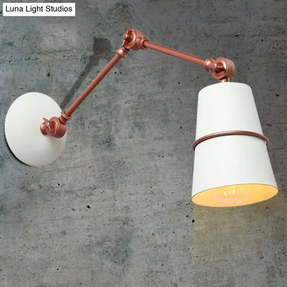 DecorBites™ DecorBites™ Modern Swing Arm Wall Light in Black/White for Hallway