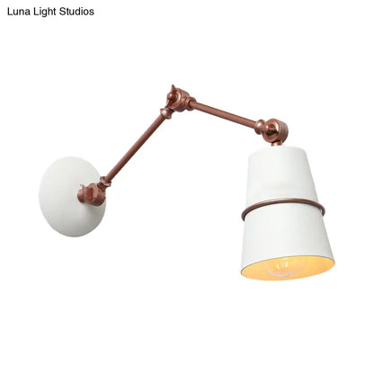 DecorBites™ DecorBites™ Modern Swing Arm Wall Light in Black/White for Hallway