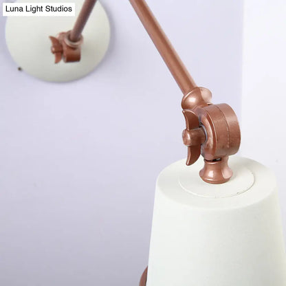 DecorBites™ DecorBites™ Modern Swing Arm Wall Light in Black/White for Hallway