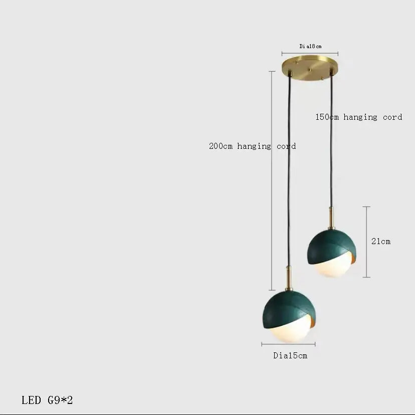 Modern pendant light with matte green dome and brass accents ideal for kitchen island decorbites blue copper style