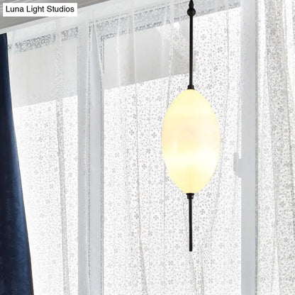 Modern Teardrop/Drum/Cylinder Glass Cluster Pendant Light - Blue/White - 1/3 Lights - Dining Room Hanging Fixture