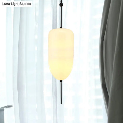 Modern Teardrop/Drum/Cylinder Glass Cluster Pendant Light - Blue/White - 1/3 Lights - Dining Room Hanging Fixture