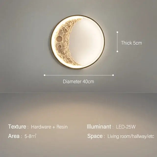 Modern textured crescent moon wall lamp with golden textured crescent and smooth white light for bedroom decorbites crescent moon wall lamp