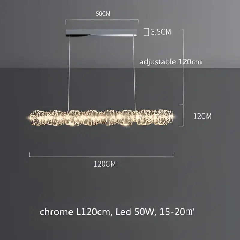 Modern textured crystal led pendant light with chrome finish and warm illumination for dining room decorbites crystal led