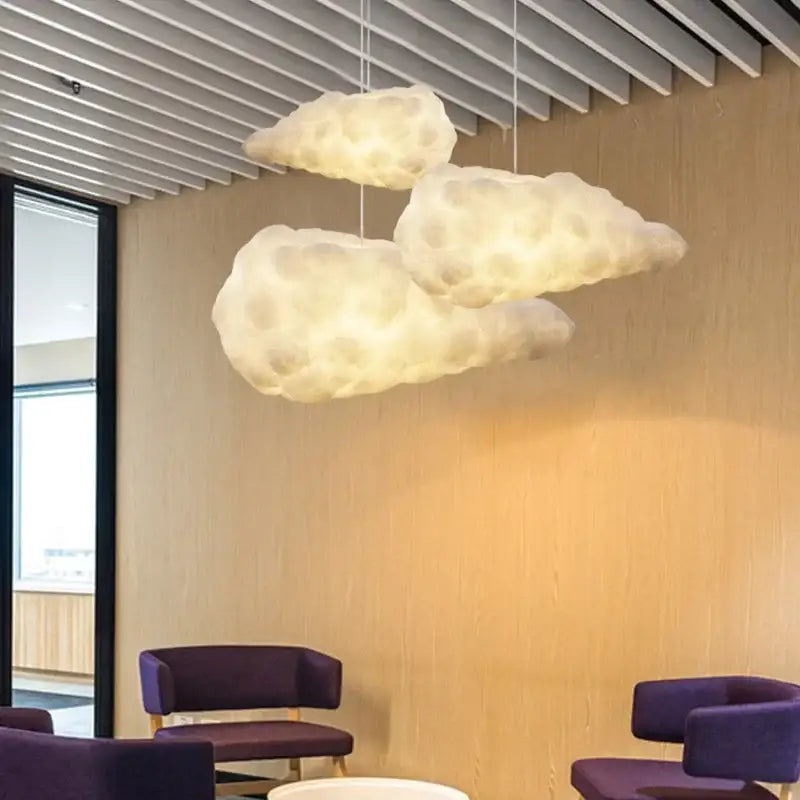 Modern textured white cloud chandelier bedroom pendant light with soft off-white decorbites cloud chandelier