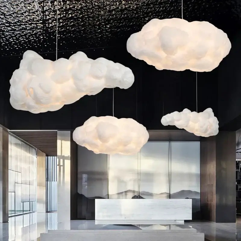 Soft illuminated white textured cloud chandelier pendant light by decorbites enhancing modern bedroom decorbites cloud chandelier
