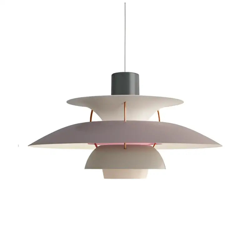 The philips design 2014 hanging light features a modern tiered metal suspension lamp in matte white and soft pink by decorbites danish designer