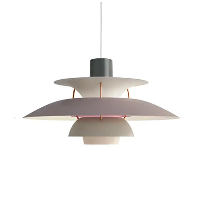The philips design 2014 hanging light features a modern tiered metal suspension lamp in matte white and soft pink by decorbites danish designer