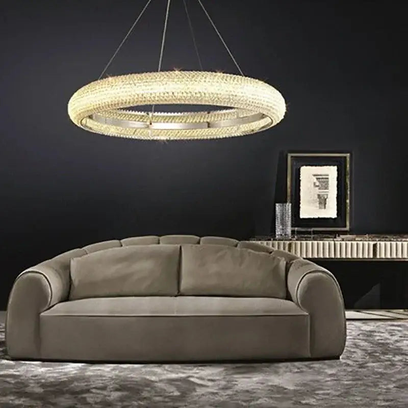 Modern tiered elegant chrome crystal chandelier with gold-toned frame and clear crystals for dining room decorbites elegant chrome