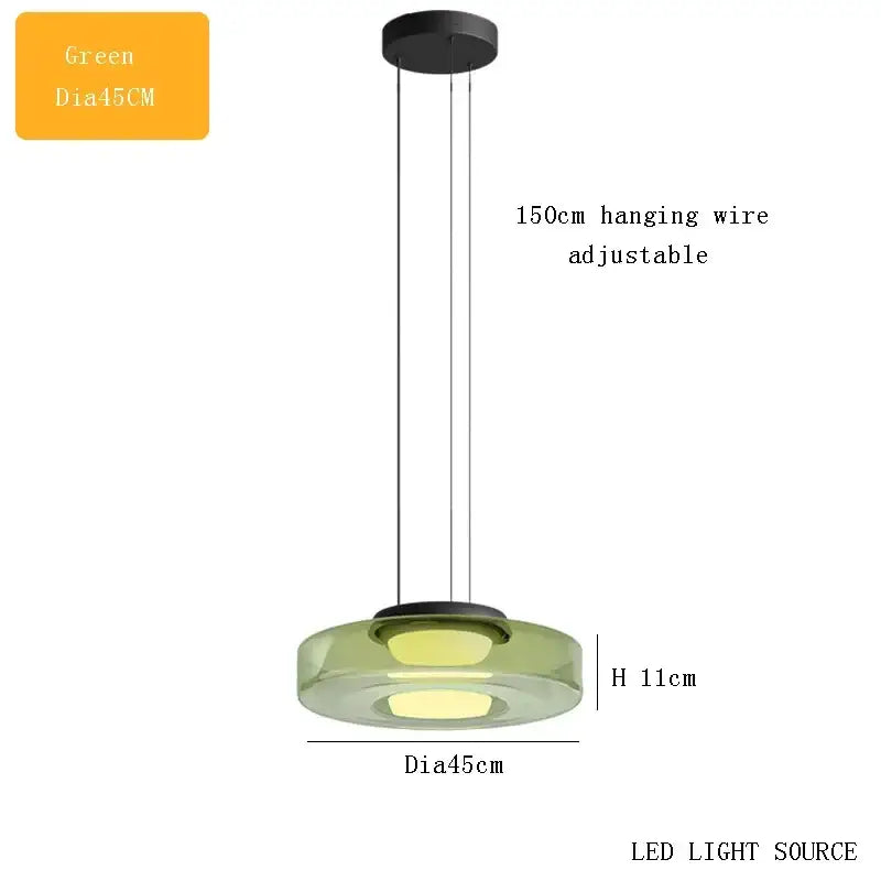 Modern tiered green glass pendant light with sleek circular design and black metal hardware for kitchen island decorbites bohemia glass