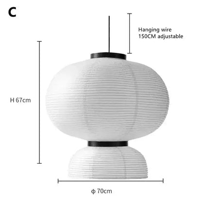 Modern tiered off-white paper pendant lights with black metal accents and 150cm adjustable wire by decorbites designer led