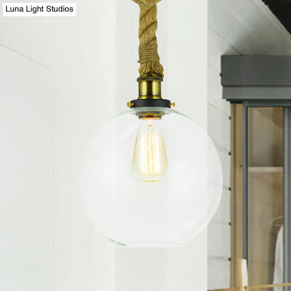 Modern Transparent Glass Pendant Light with Industrial Style - Ideal Kitchen Ceiling Fixture