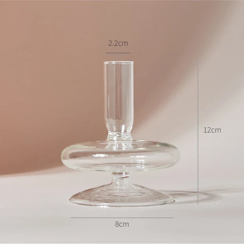 Modern Transparent Glass Vases Set for Home - P - Vase