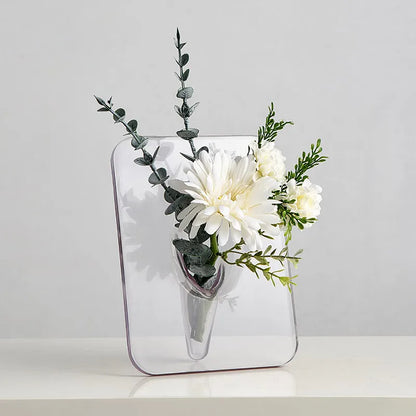 Modern Transparent Square Vase for Flowers - Vase