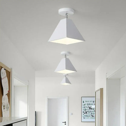 DecorBites™ DecorBites™ Modern Trapezoid Semi Flush Mount Ceiling Light - Single-Bulb Corridor Fixture
