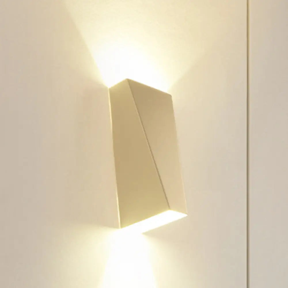 DecorBites™ DecorBites™ Modern Trapezoid Wall Washer LED Bedside Wall Lamp" in Black/White
