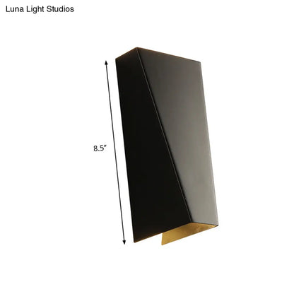 DecorBites™ DecorBites™ Modern Trapezoid Wall Washer LED Bedside Wall Lamp" in Black/White