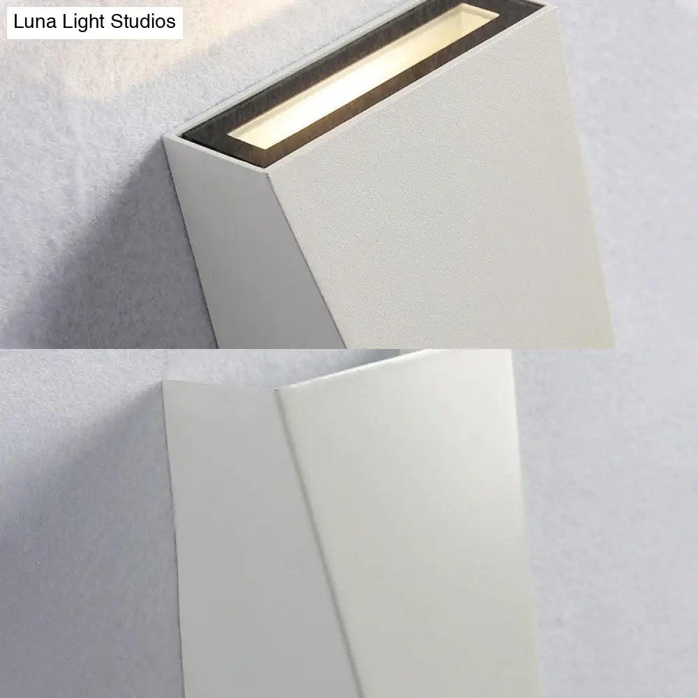 DecorBites™ DecorBites™ Modern Trapezoid Wall Washer LED Bedside Wall Lamp" in Black/White