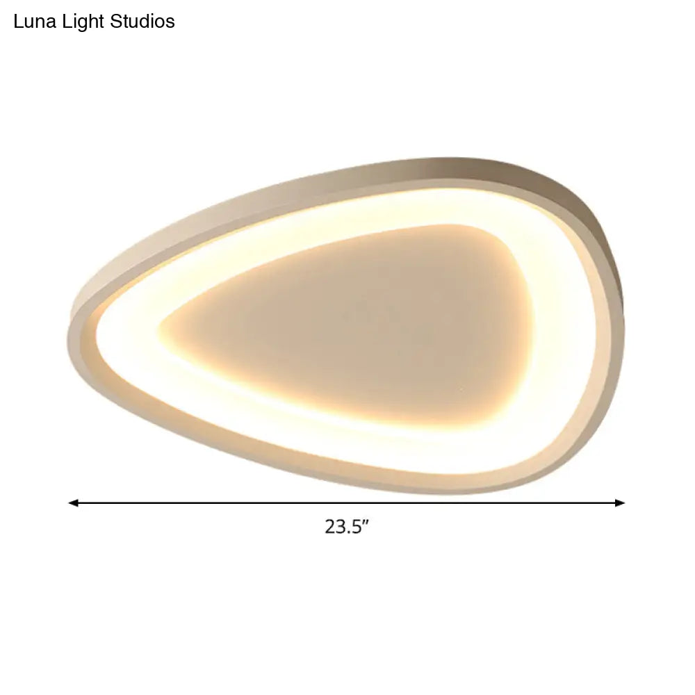 DecorBites™ DecorBites™ Modern Triangle Ceiling Mount Light - 18"/23.5" W - Stylish Metal LED - Flush Lighting - Warm/White - Remote Control - Dimmable