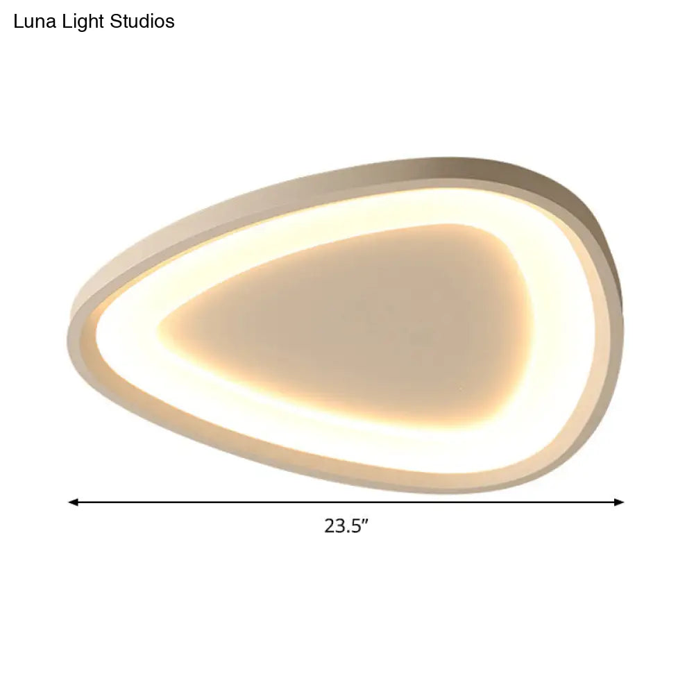 DecorBites™ DecorBites™ Modern Triangle Ceiling Mount Light - 18"/23.5" W - Stylish Metal LED - Flush Lighting - Warm/White - Remote Control - Dimmable