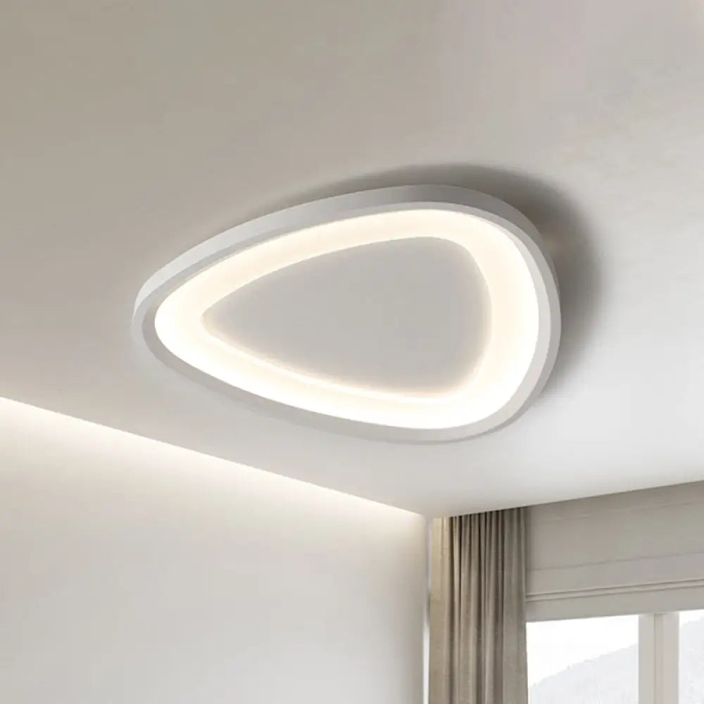 DecorBites™ DecorBites™ Modern Triangle Ceiling Mount Light - 18"/23.5" W - Stylish Metal LED - Flush Lighting - Warm/White - Remote Control - Dimmable