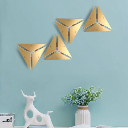 DecorBites™ DecorBites™ Modern Triangle Metal Wall Sconce Light in Gold/Black/White - Warm/White LED - Ideal for Corridor