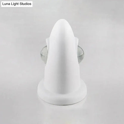 Modern triangle white ceramic wall sconce lamp with clear glass accents ideal as led bedroom wall sconce lamp