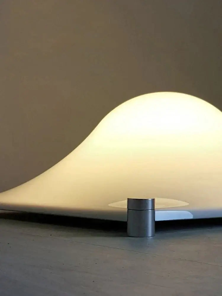 Modern triangular cream style wall lamp with frosted glass shade and minimalist opaline glass decorbites cream style base