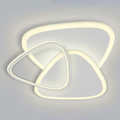 DecorBites™ DecorBites™ Modern Triangular LED Flush Ceiling Light for Bedrooms in White