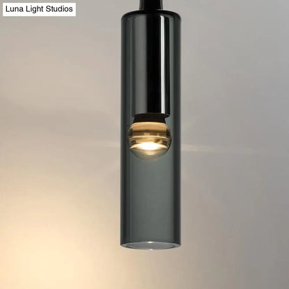 DecorBites™ DecorBites™ Modern Tubular Black Glass Wall Sconce - 1 Light Drop Lamp