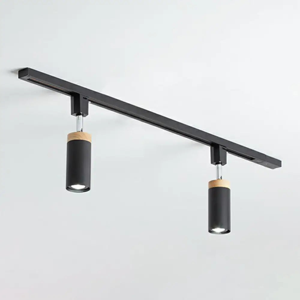 DecorBites™ DecorBites™ Modern Tubular Track Light for Commercial Use - Metal Spotlight with Semi-Mount Ceiling Design