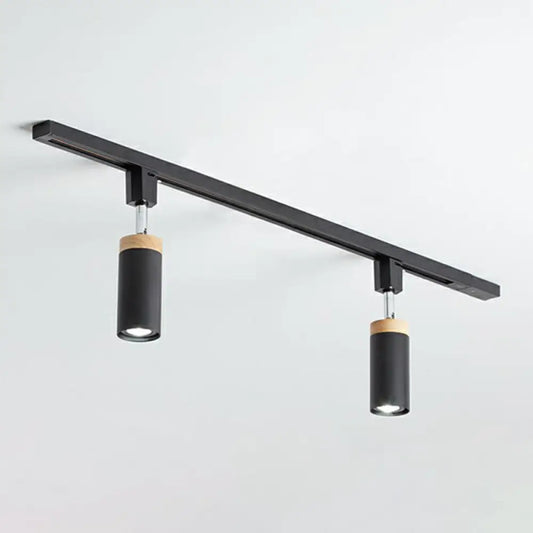 DecorBites™ DecorBites™ Modern Tubular Track Light for Commercial Use - Metal Spotlight with Semi-Mount Ceiling Design