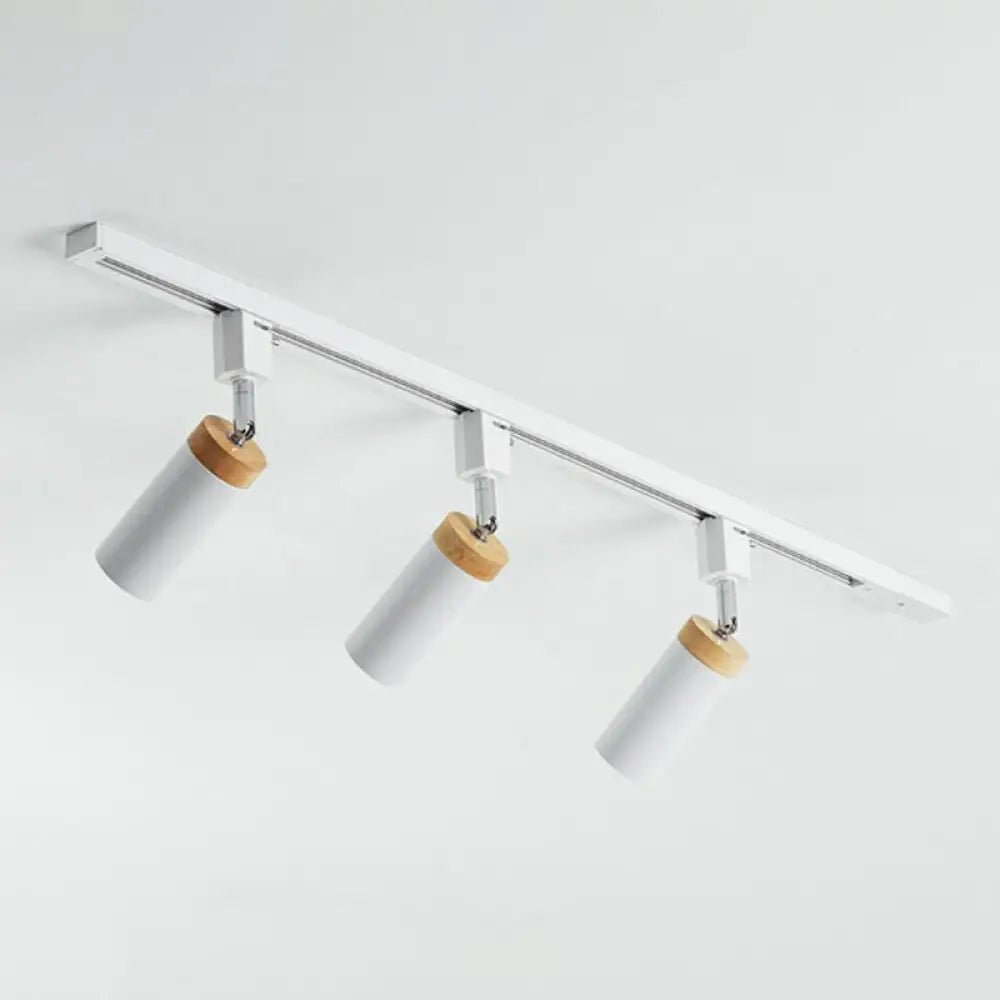 DecorBites™ DecorBites™ Modern Tubular Track Light for Commercial Use - Metal Spotlight with Semi-Mount Ceiling Design