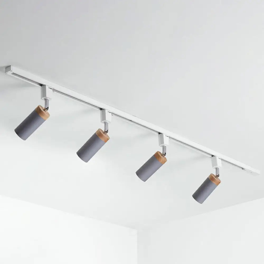 DecorBites™ DecorBites™ Modern Tubular Track Light for Commercial Use - Metal Spotlight with Semi-Mount Ceiling Design