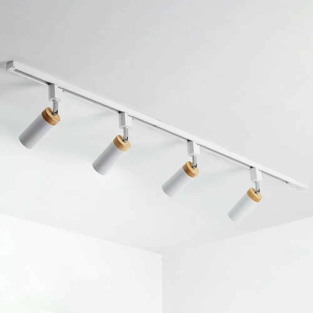 DecorBites™ DecorBites™ Modern Tubular Track Light for Commercial Use - Metal Spotlight with Semi-Mount Ceiling Design