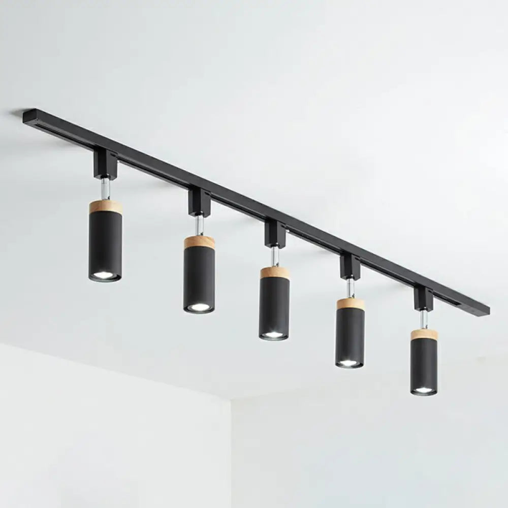 DecorBites™ DecorBites™ Modern Tubular Track Light for Commercial Use - Metal Spotlight with Semi-Mount Ceiling Design