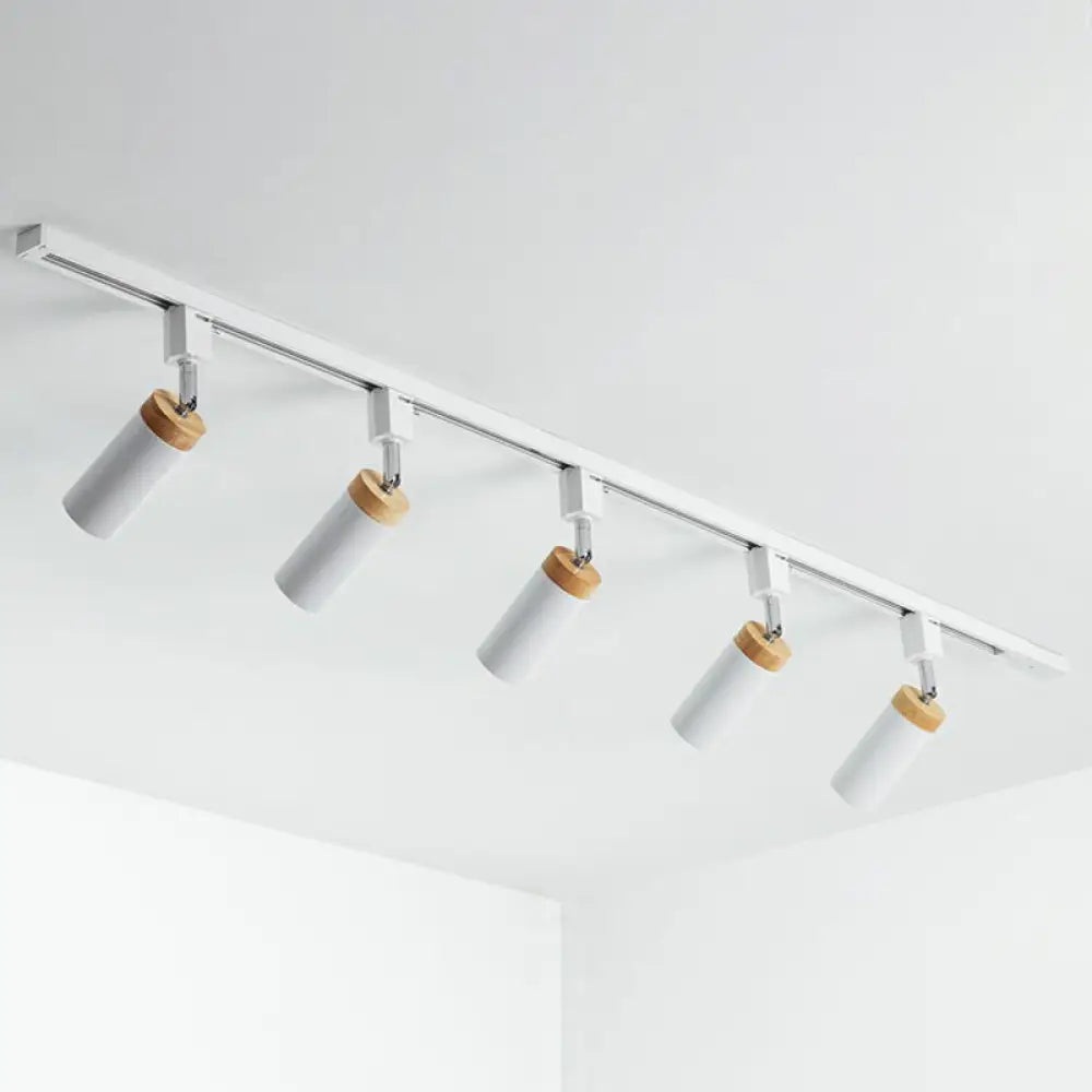 DecorBites™ DecorBites™ Modern Tubular Track Light for Commercial Use - Metal Spotlight with Semi-Mount Ceiling Design
