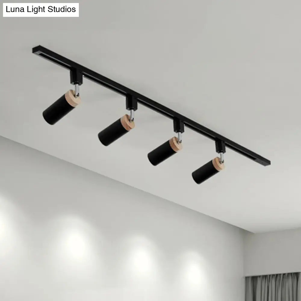 DecorBites™ DecorBites™ Modern Tubular Track Light for Commercial Use - Metal Spotlight with Semi-Mount Ceiling Design