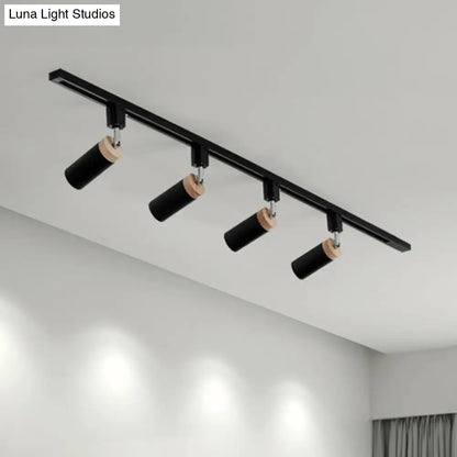 DecorBites™ DecorBites™ Modern Tubular Track Light for Commercial Use - Metal Spotlight with Semi-Mount Ceiling Design