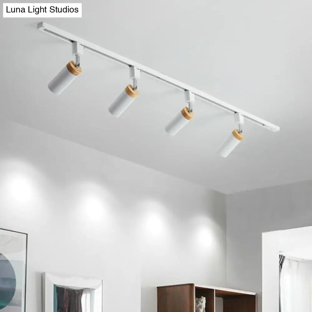 DecorBites™ DecorBites™ Modern Tubular Track Light for Commercial Use - Metal Spotlight with Semi-Mount Ceiling Design